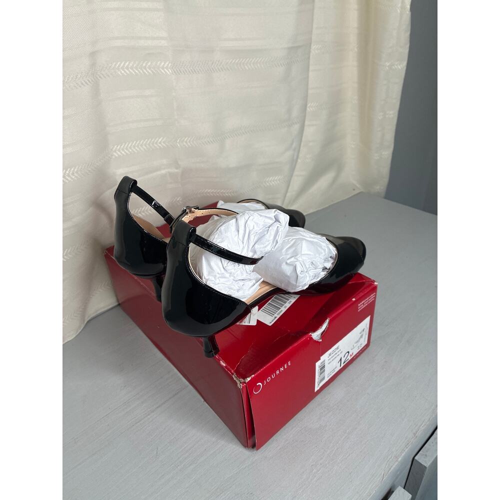 Journee Collection Jezzie Kitten Heel Sandals Black Womens Size 12M - Picture 9 of 14